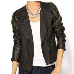 Vince Black Leather Jacket for Women